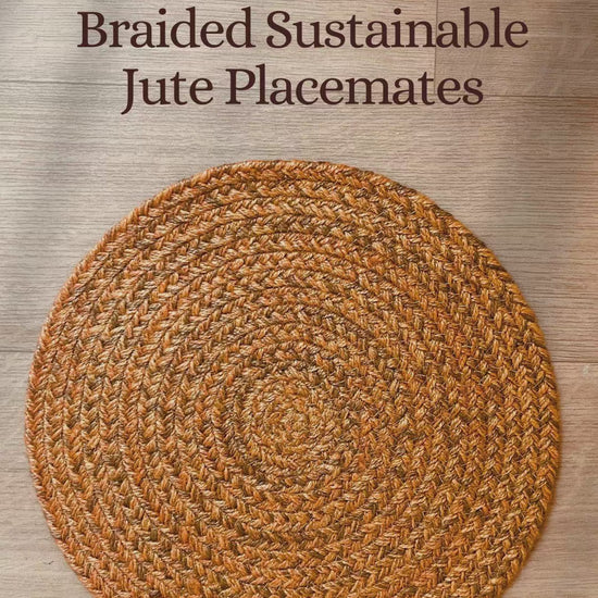 Product showcase video of a 100% Jute placemat.